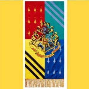 Harry Potter Hogwarts House Crest Banner